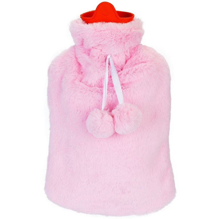 2L Hot Water Bottle with Plush Cover Image 4