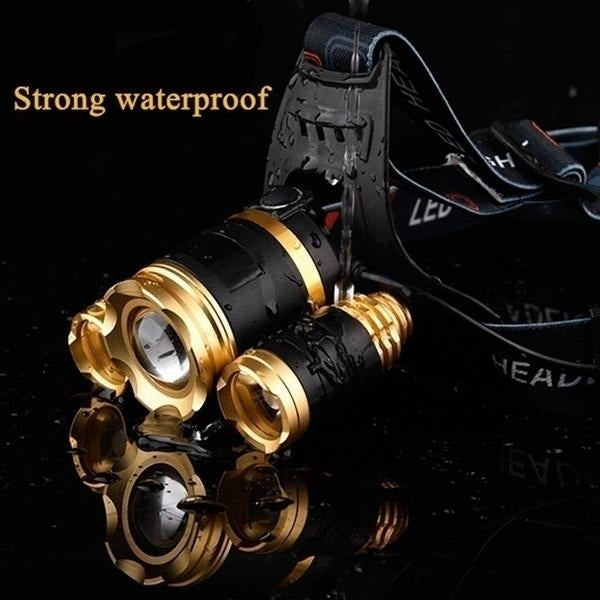 3 LED XM-L T6 Waterproof Headlamp LED Torch Flashlight Image 9