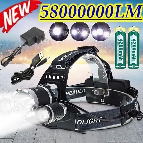 3 LED XM-L T6 Waterproof Headlamp LED Torch Flashlight Image 11