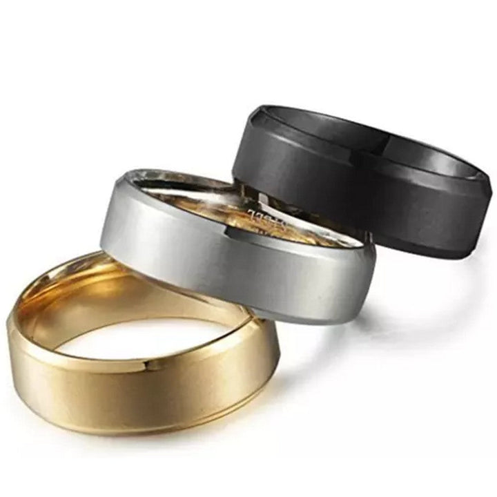 3 Pack: 316L Stainless Steel Comfort Fit Band Rings Image 1