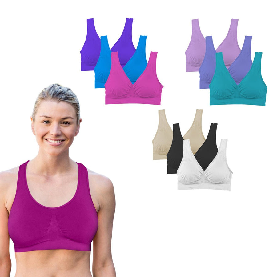 3 Pack: Seamless Lightweight Comfort Bras Image 1