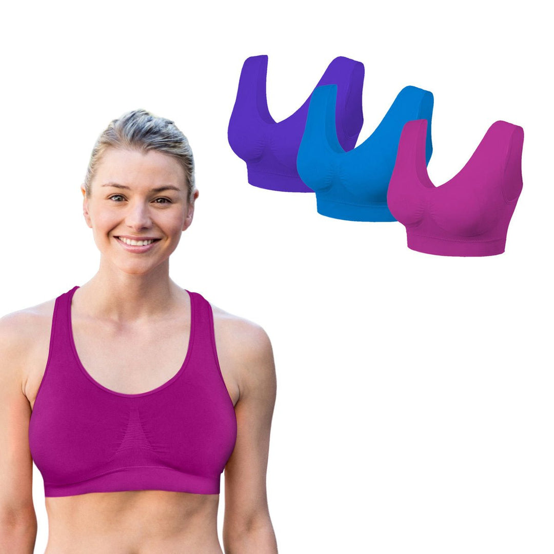 3 Pack: Seamless Lightweight Comfort Bras Image 3