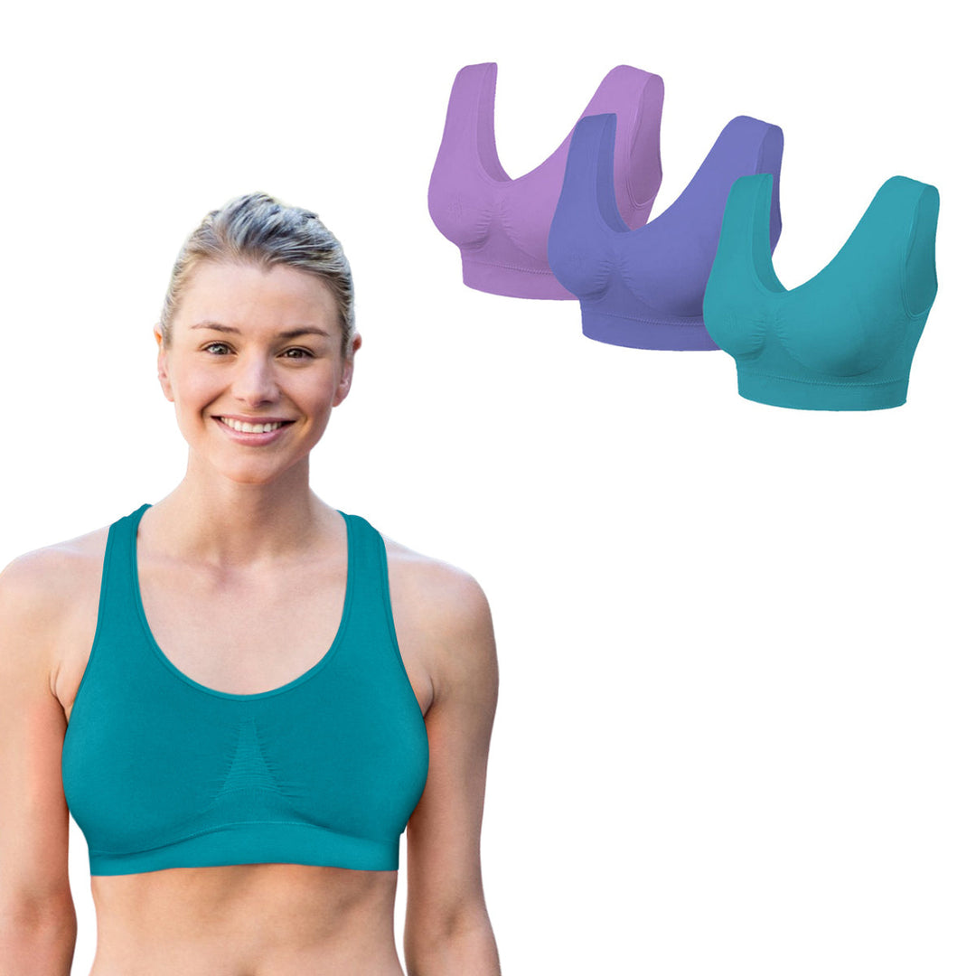 3 Pack: Seamless Lightweight Comfort Bras Image 4