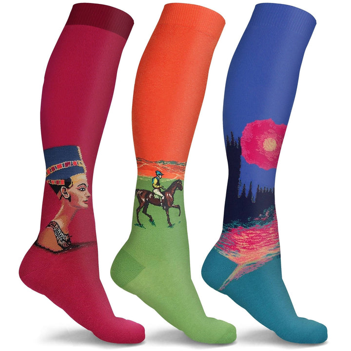 3 or 6-Pairs: DCF Famous Art Paintings Compression Socks Image 4