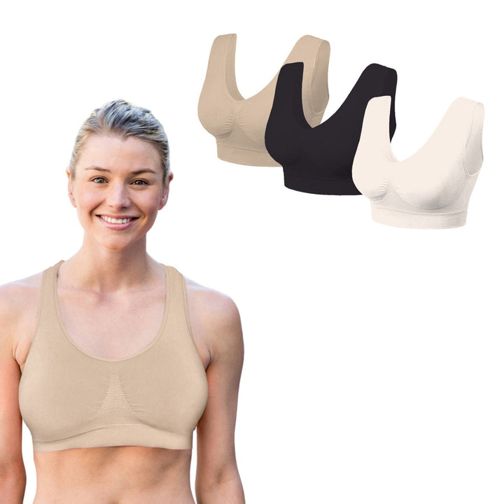 3 Pack: Seamless Lightweight Comfort Bras Image 7