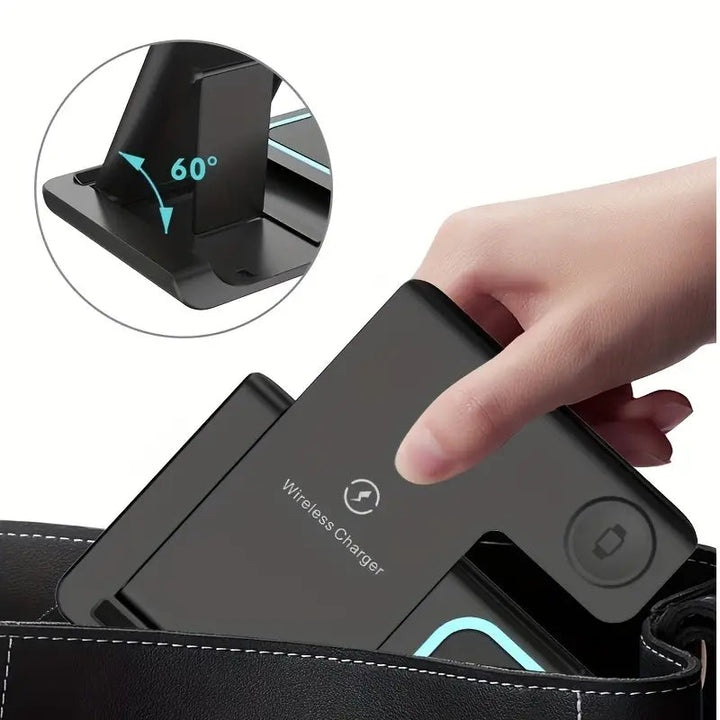 3-in-1 Folding Fast Wireless Charger Station Image 7