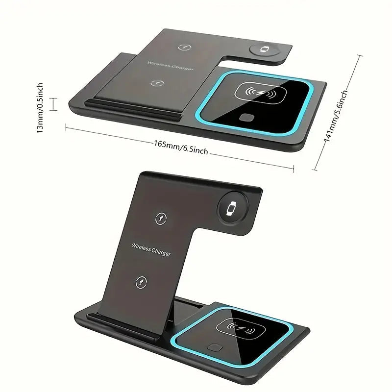 3-in-1 Folding Fast Wireless Charger Station Image 8