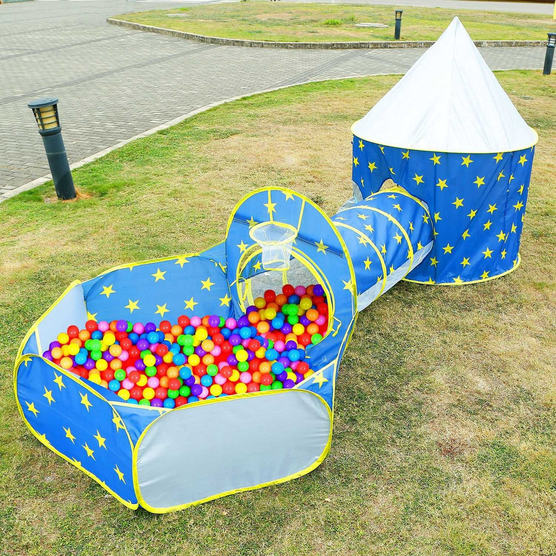 3-in-1 Kids Play Tent Ball Pit Set Image 1