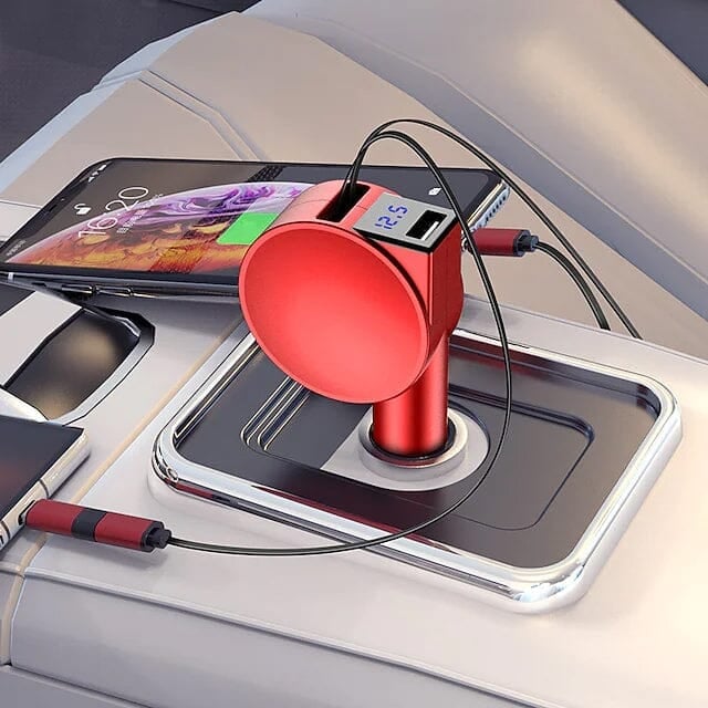 3-in-1 Retractable Car Phone Charger Image 6