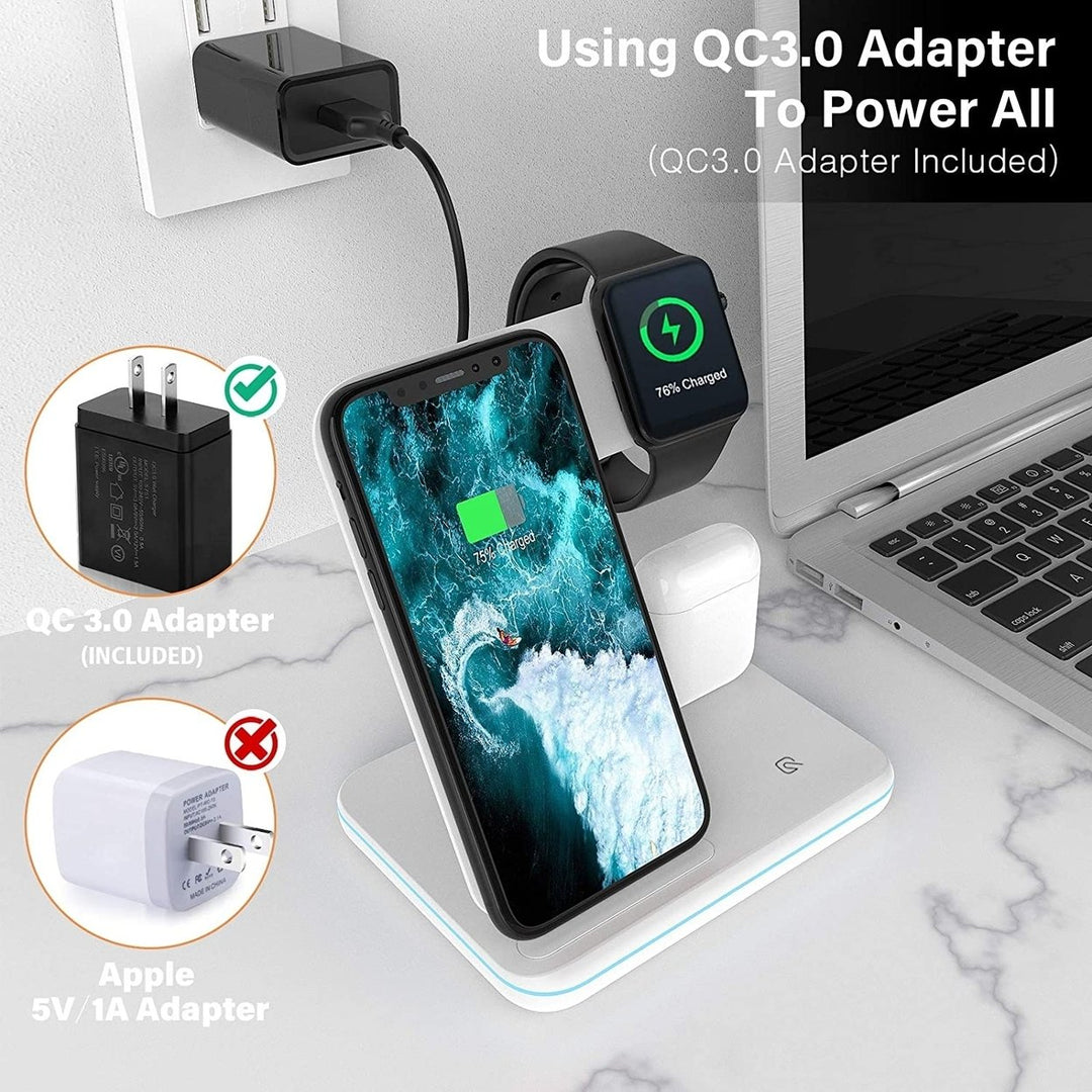 3-in-1 Qi-Certified 15W Fast Charging Station Image 12