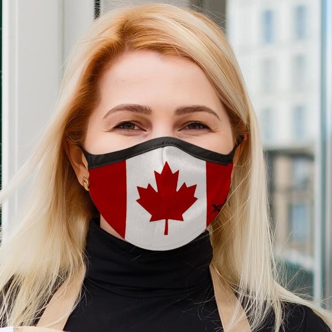 3-Pack: Double Layer Washable and Reusable Flag Masks With Adjustable Loop Image 2