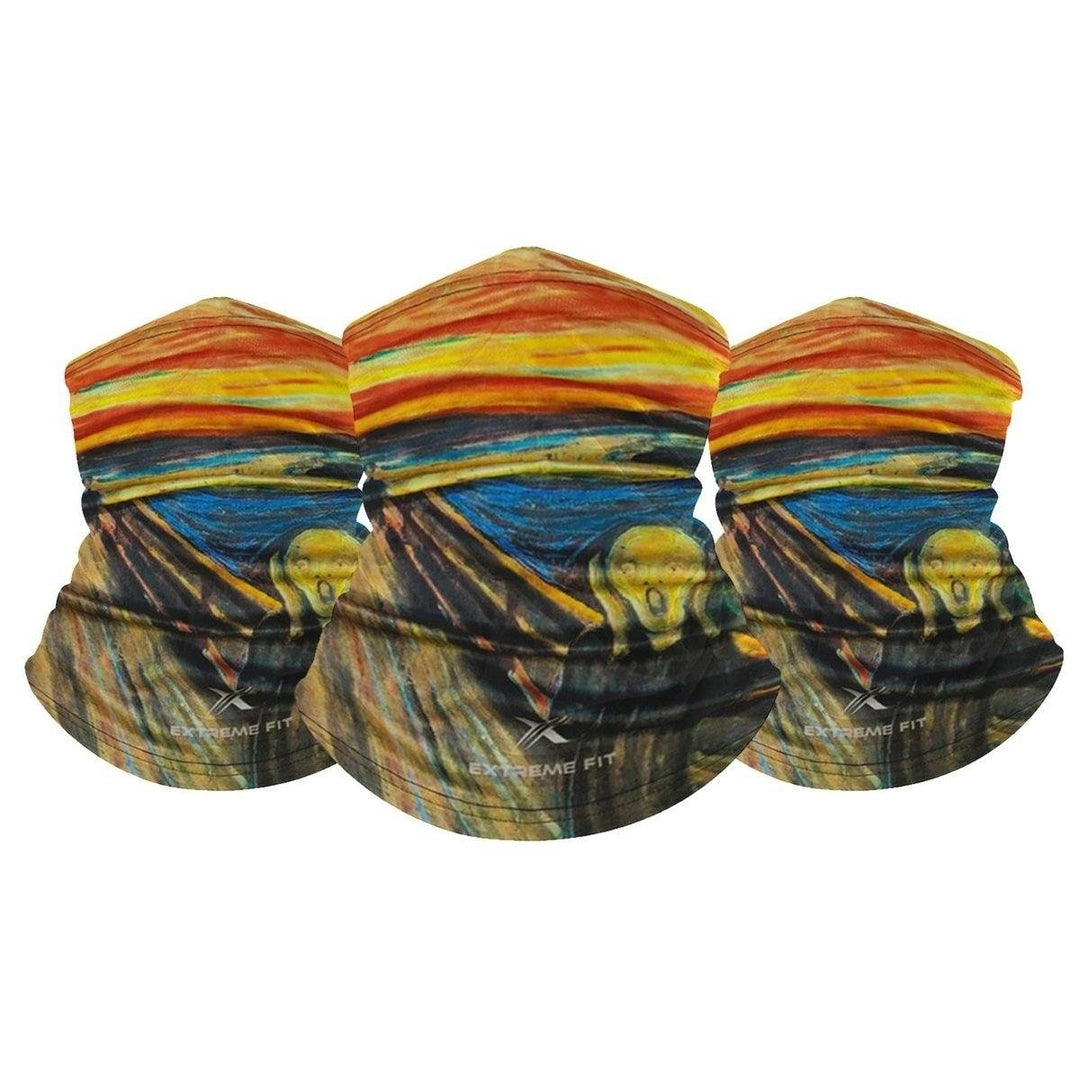 3-Pack: Famous Painting Neck Gaiter Bandana Multifunctional Scarves Image 3