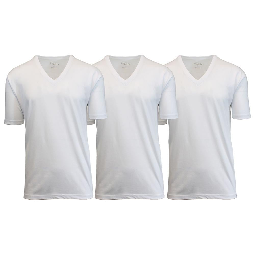 3-Pack: Galaxy By Harvic Mens Egyptian Cotton V-Neck Undershirt Image 8