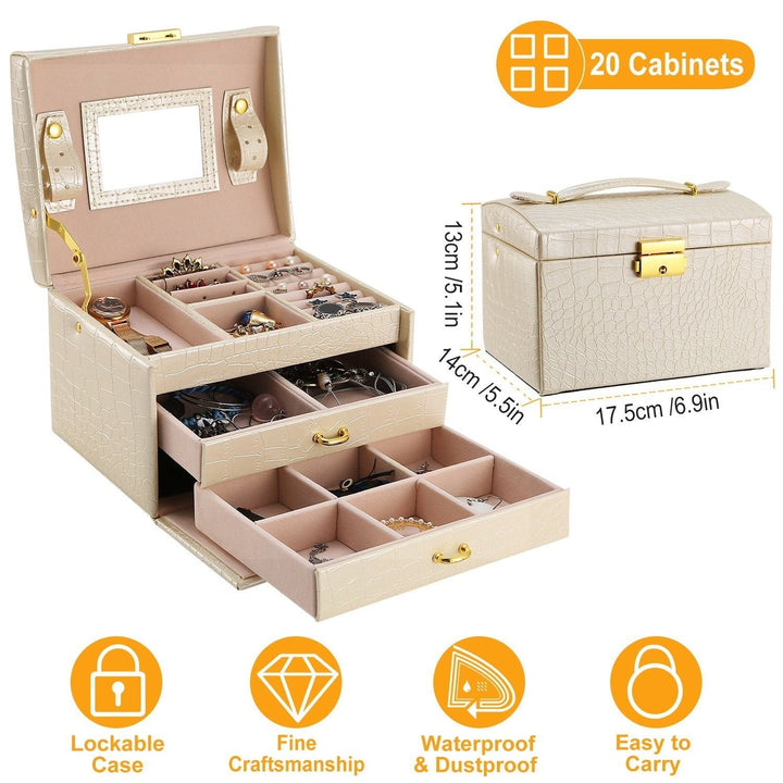 3-Layer Jewelry Case Organizer Image 4