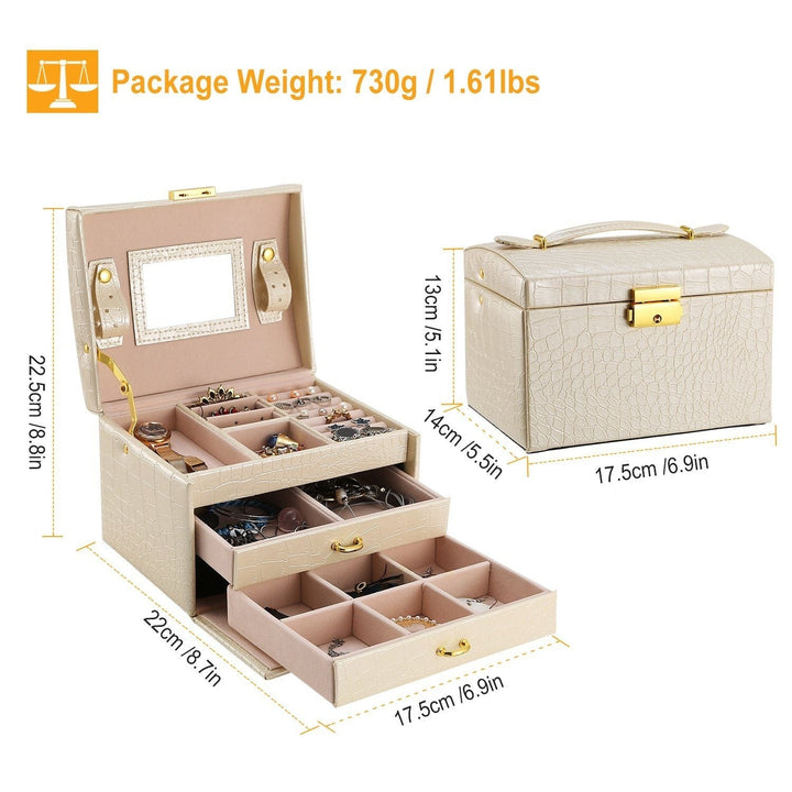 3-Layer Jewelry Case Organizer Image 8