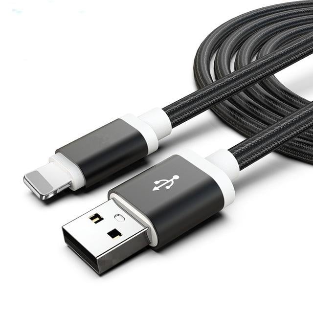 3-Pack: 10FT Heavy Duty Braided iPhone Lightning USB Cable Image 2