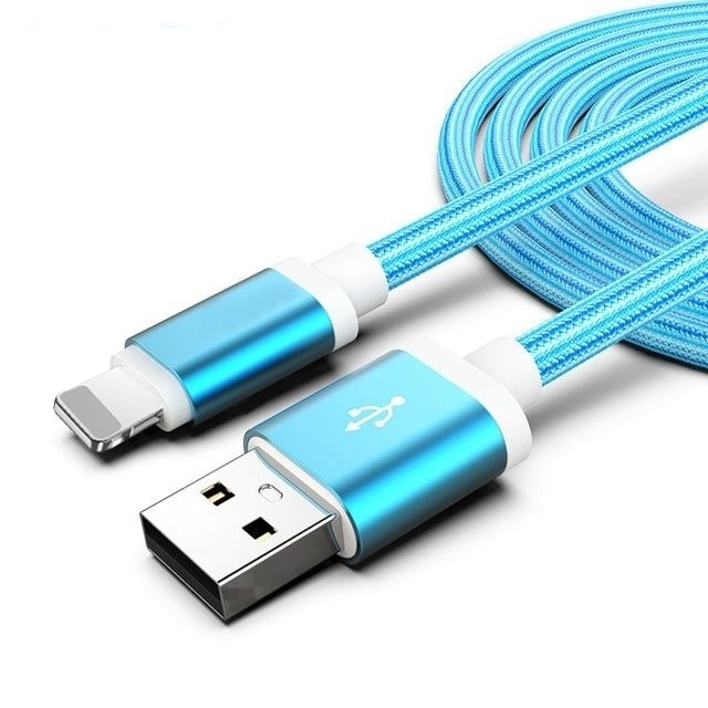 3-Pack: 10FT Heavy Duty Braided iPhone Lightning USB Cable Image 3