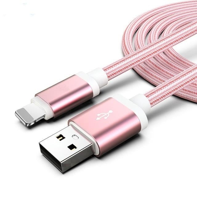 3-Pack: 10FT Heavy Duty Braided iPhone Lightning USB Cable Image 4