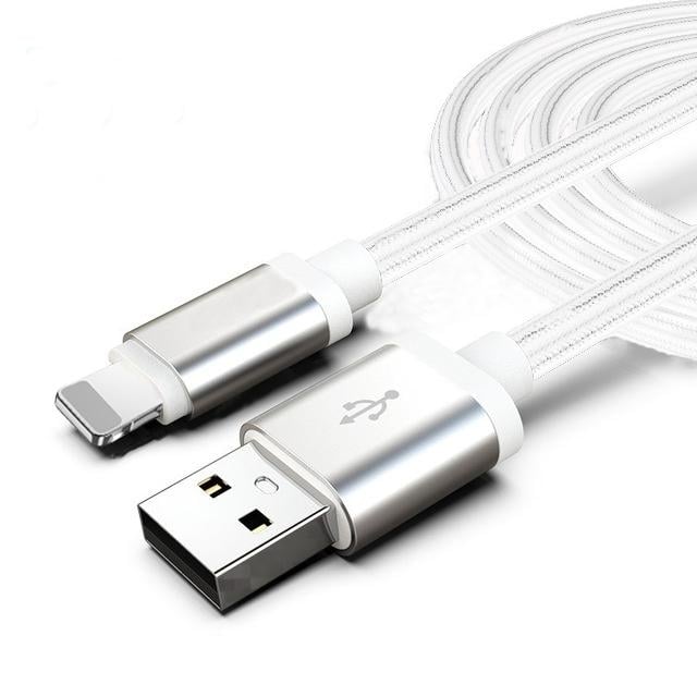 3-Pack: 10FT Heavy Duty Braided iPhone Lightning USB Cable Image 4