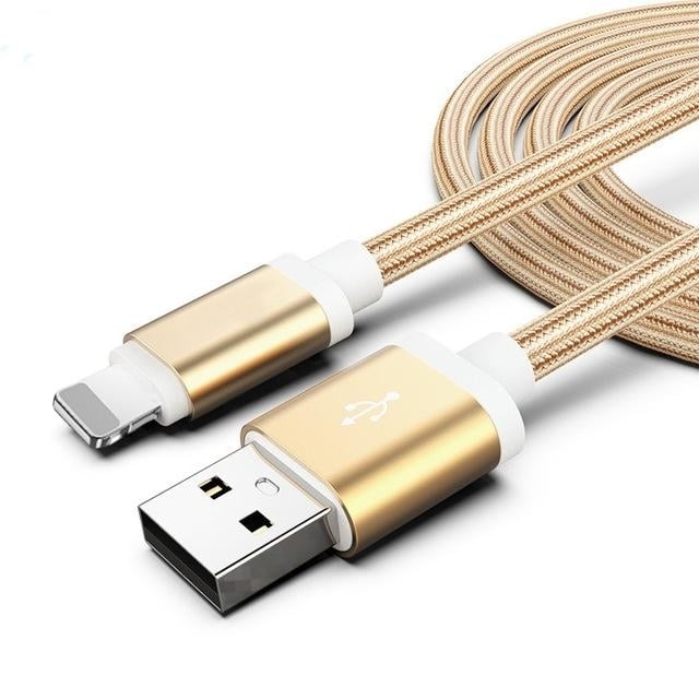 3-Pack: 10FT Heavy Duty Braided iPhone Lightning USB Cable Image 6