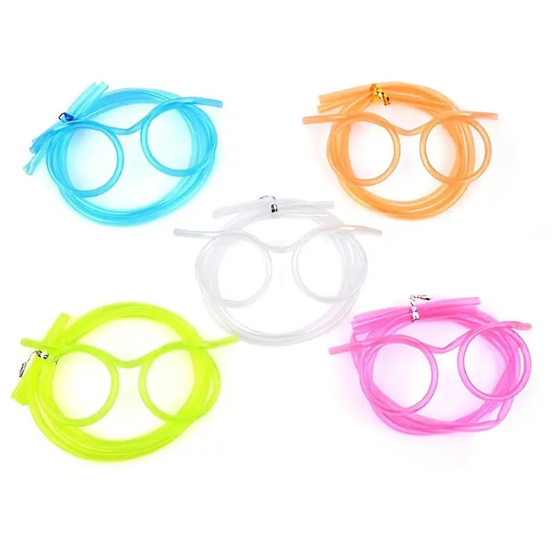 3-Pack: Creative Fun Glasses Straw Crazy Funny Art Straw Image 9