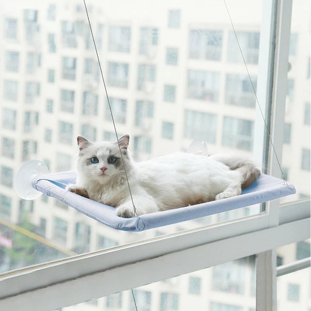 360  Cat Window Hammock: A Space-Saving Sunny Seat for Indoor Cats! Image 1