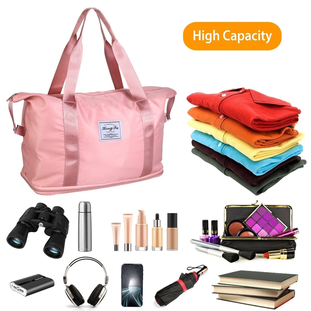 35L/9.2Gal Shoulder Travel Duffle Bag with Luggage Sleeve Image 9