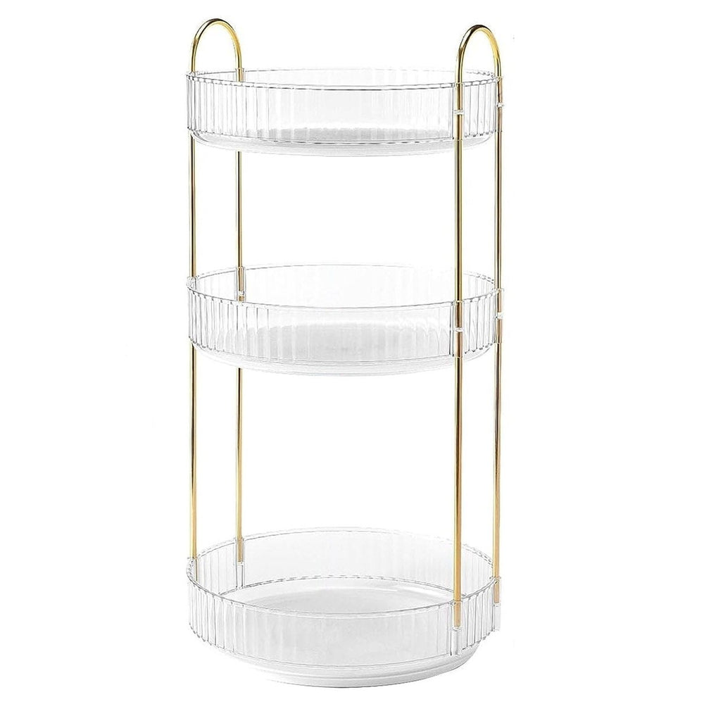 3-Tier 360  Spinning Rotating Makeup Organizer Image 2