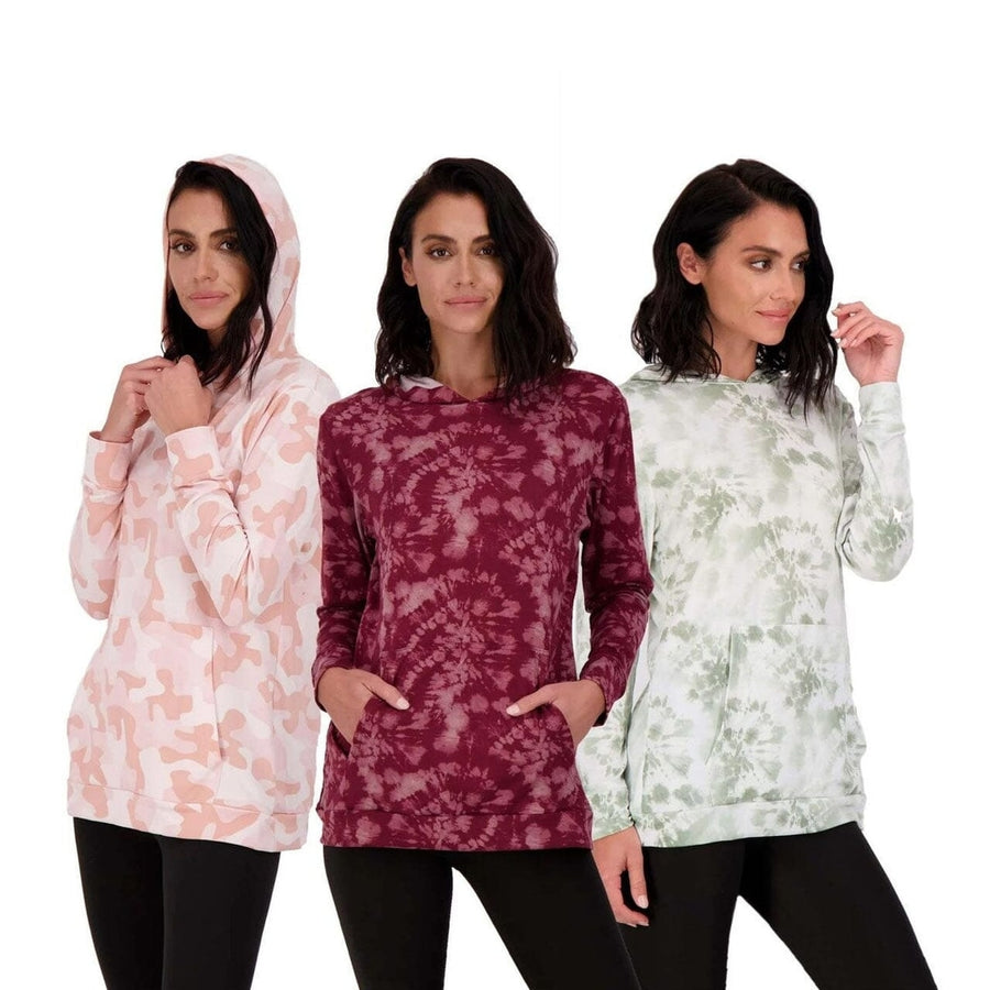 3-Pack: Womens Long Sleeve Pullover Hoodie Image 1