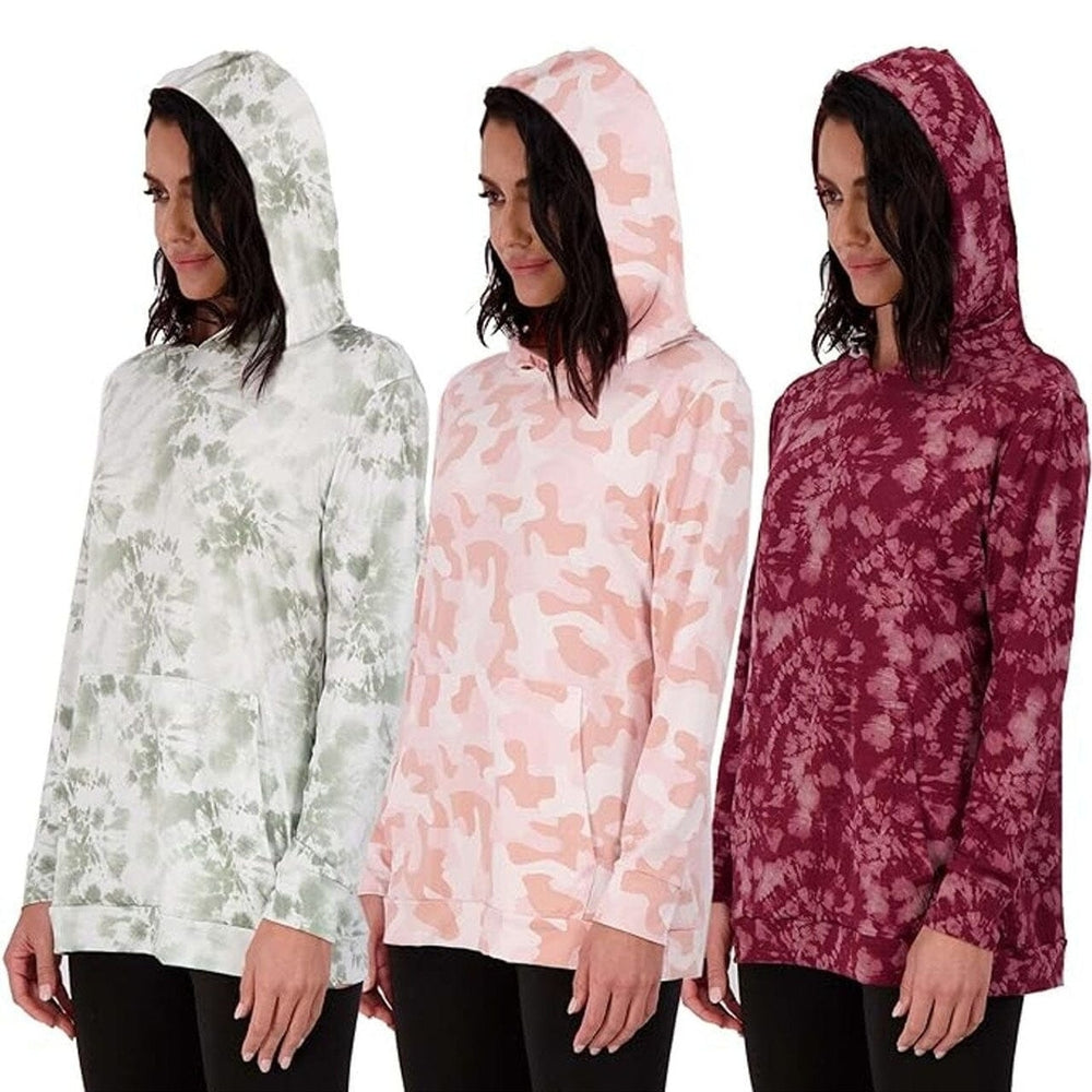 3-Pack: Womens Long Sleeve Pullover Hoodie Image 2