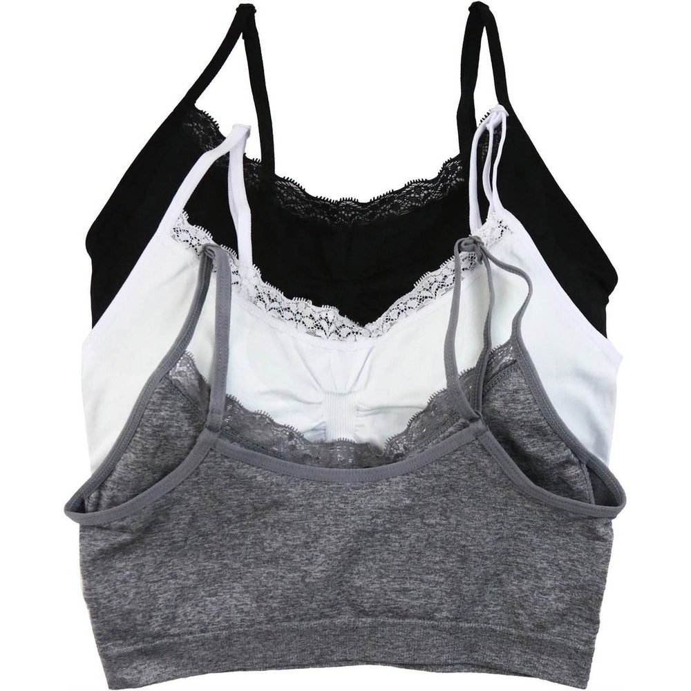 3-Pack: Womens Padded Essential Lounging Bralettes Image 2