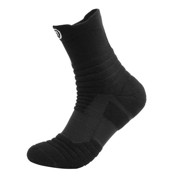 3-Pair: Mens Thick Towel Bottom Breathable Sweat-absorbent Outdoor Sports Running Socks Elite Basketball Sports Socks Image 2