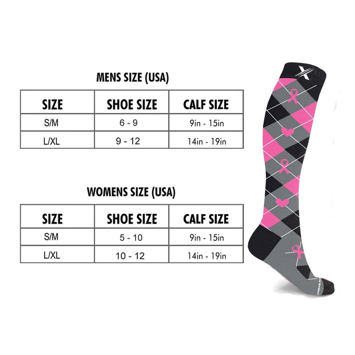 3-Pair: Breast Cancer Awareness Knee High Compression Socks Image 4