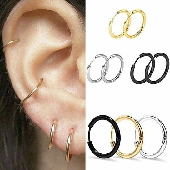 3-Pairs: Endless Hoop Earrings Image 2