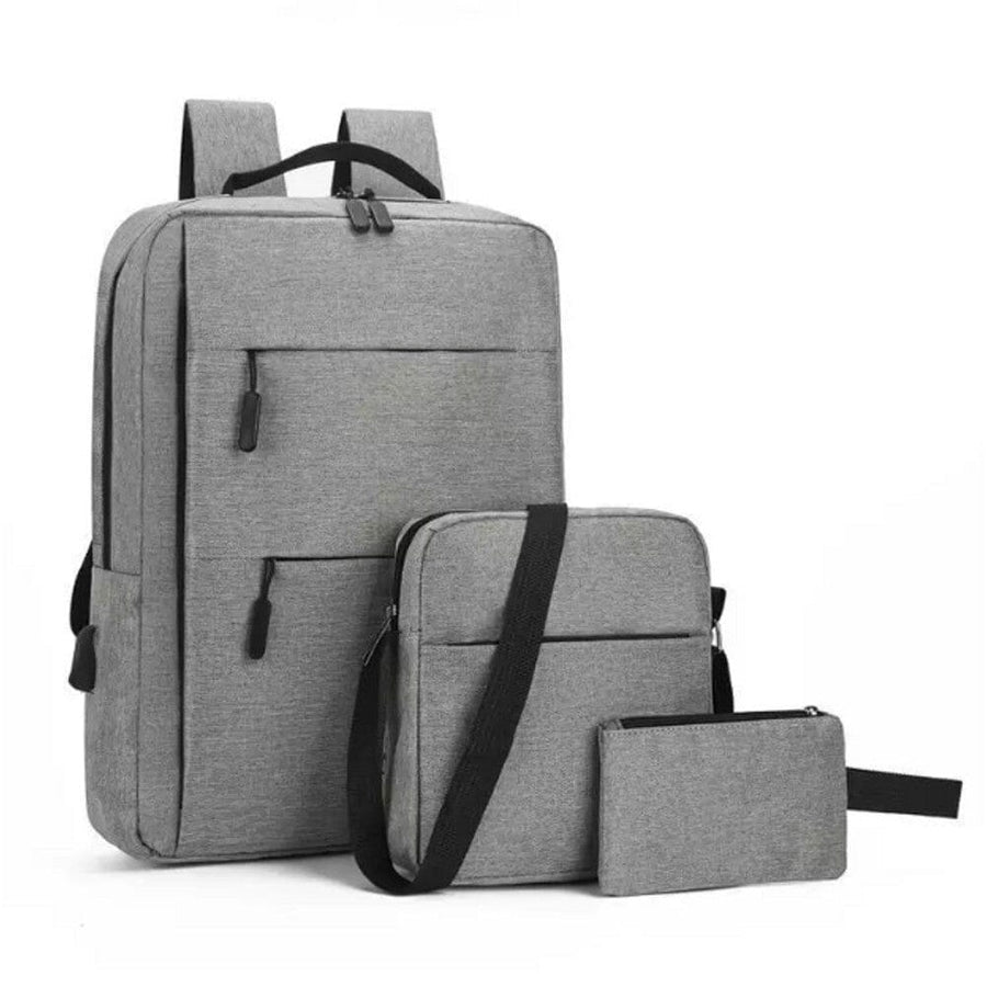 3-Pieces Set: USB Multifunction Large Capacity Business Laptop Bags Set Image 1