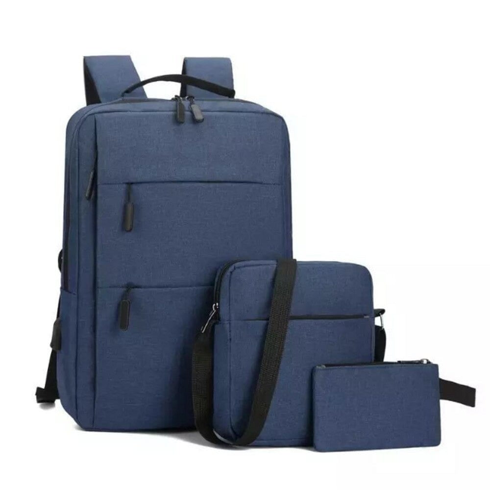 3-Pieces Set: USB Multifunction Large Capacity Business Laptop Bags Set Image 2