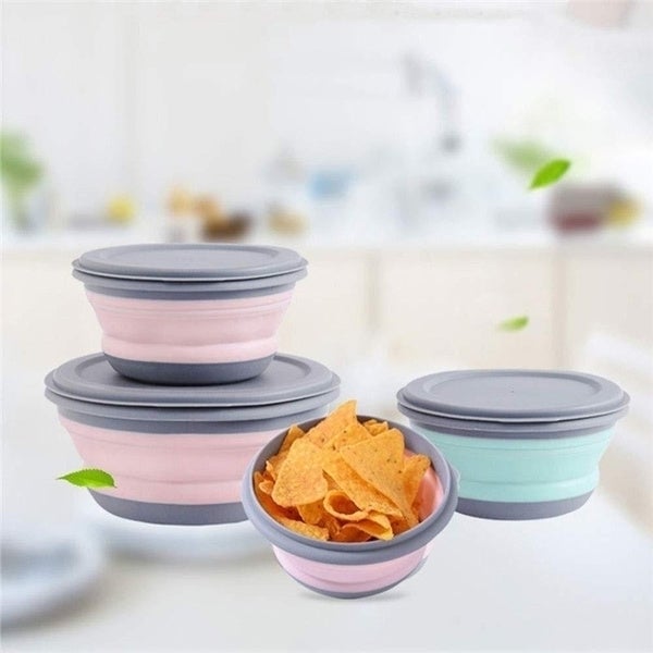 3-Pieces: Folding Camping Bowl Set Image 1