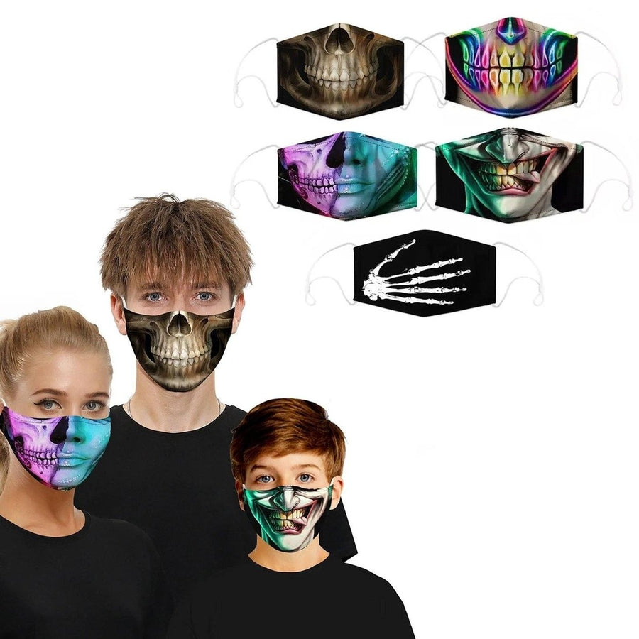 3D Halloween Special Scary Faces Reusable Face Masks Image 1