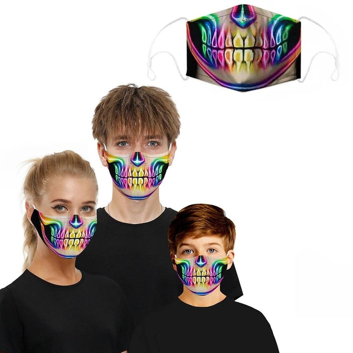 3D Halloween Special Scary Faces Reusable Face Masks Image 6