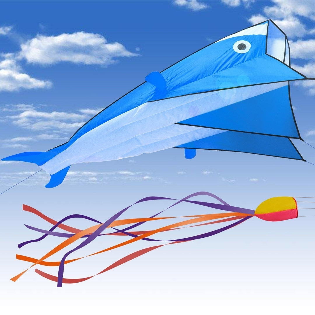 3D Kite Huge Frameless Soft Parafoil Giant Dolphin Image 6