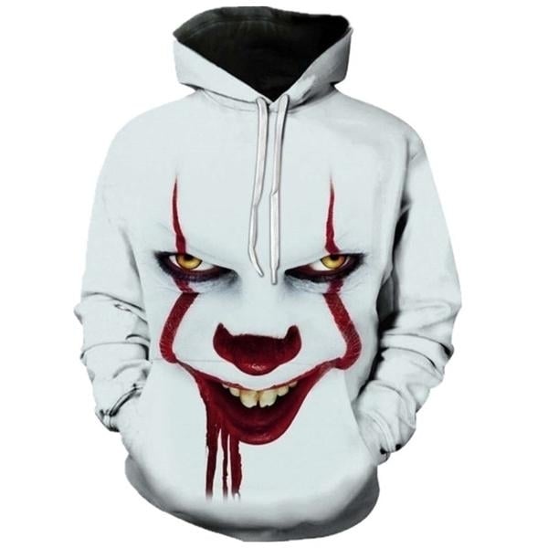 3D Printed The Dancing Clown Hooded Sweatshirt Image 3