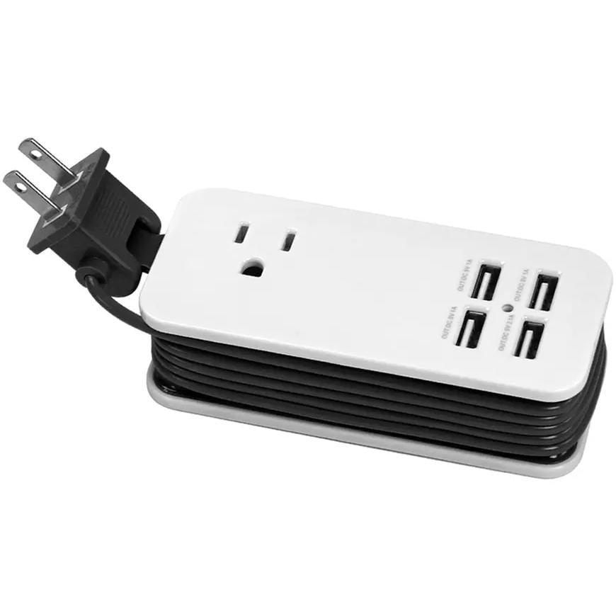 4 Port USB with Single AC Extendable Wire Charging Station Image 2