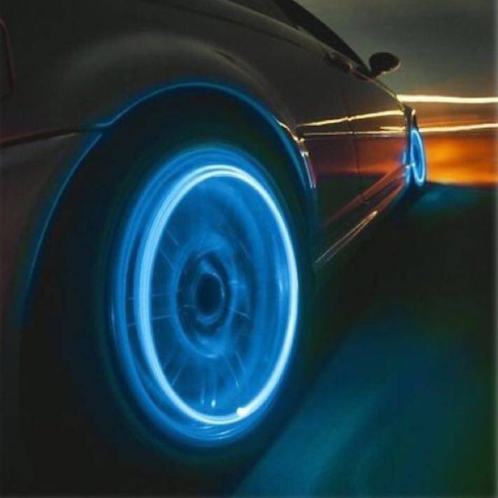 4-Pack: Motion Activated LED Tire Valve Stem Lights Image 1