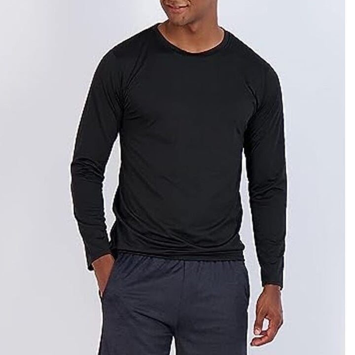 3-Pack: Mens Active Dry-Fit Long Sleeve Performance Shirt Image 1