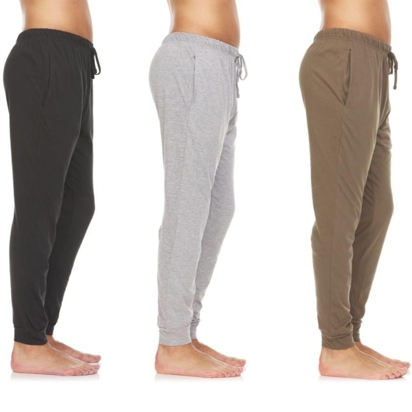 3-Pack: Mens Cotton Lounge Jogger Pants Image 3