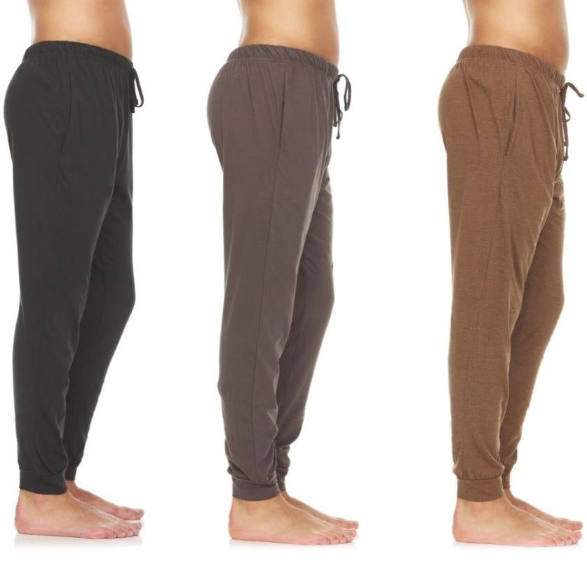 3-Pack: Mens Cotton Lounge Jogger Pants Image 4