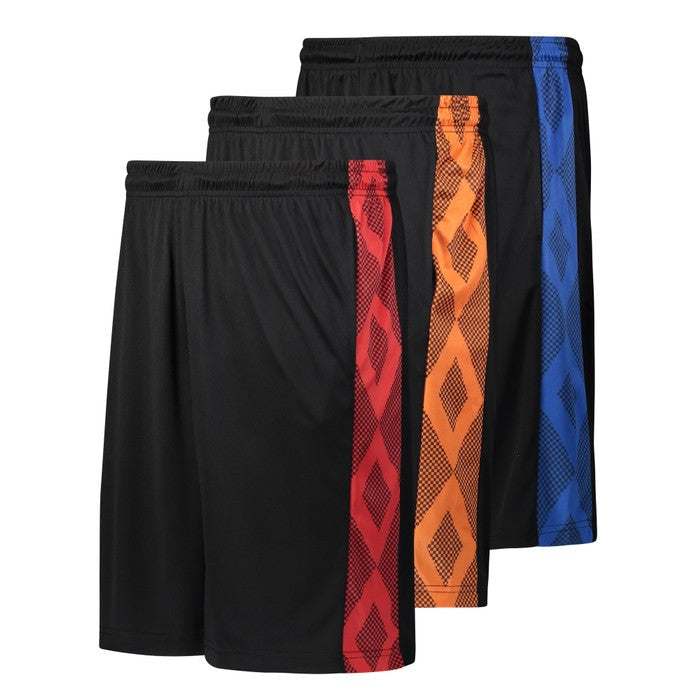 3-Pack: Mens Moisture Wicking Active Athletic Performance Shorts Image 1