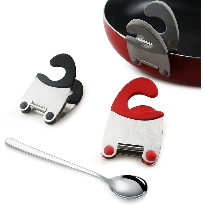 4-Pieces: Stainless Steel Pot Spoon Holder Image 1