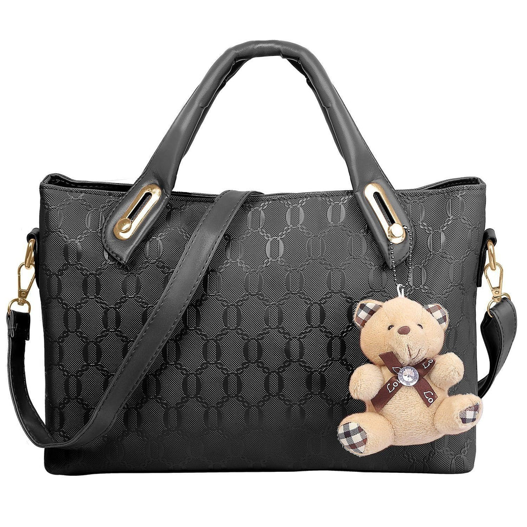 4-Pieces: Women Leather Handbag Image 9