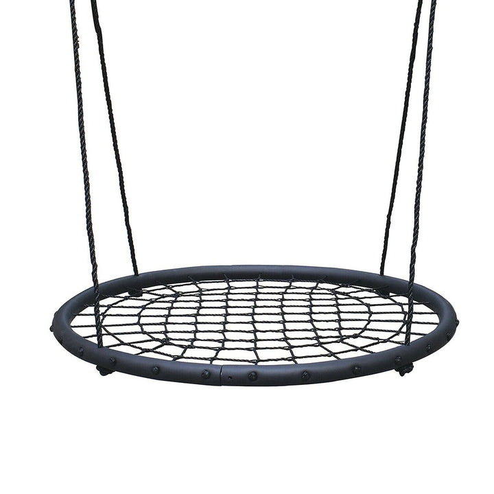 40" Disc Swings Seat Flying Saucer Tree Rope Web Net Image 1